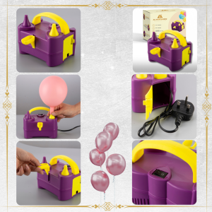 AL-Mustarziq Electric Balloon Pump with UK Plug- Portable Balloon Inflator Pump Machine with Dual Nozzle for Fast Balloons Inflation - Image 14
