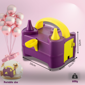 AL-Mustarziq Electric Balloon Pump with UK Plug- Portable Balloon Inflator Pump Machine with Dual Nozzle for Fast Balloons Inflation - Image 6